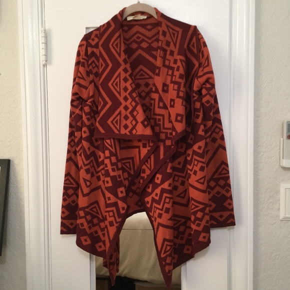 Staring at Stars Array Aztec Waterfall Cardigan Sz Medium - Picture 12 of 12